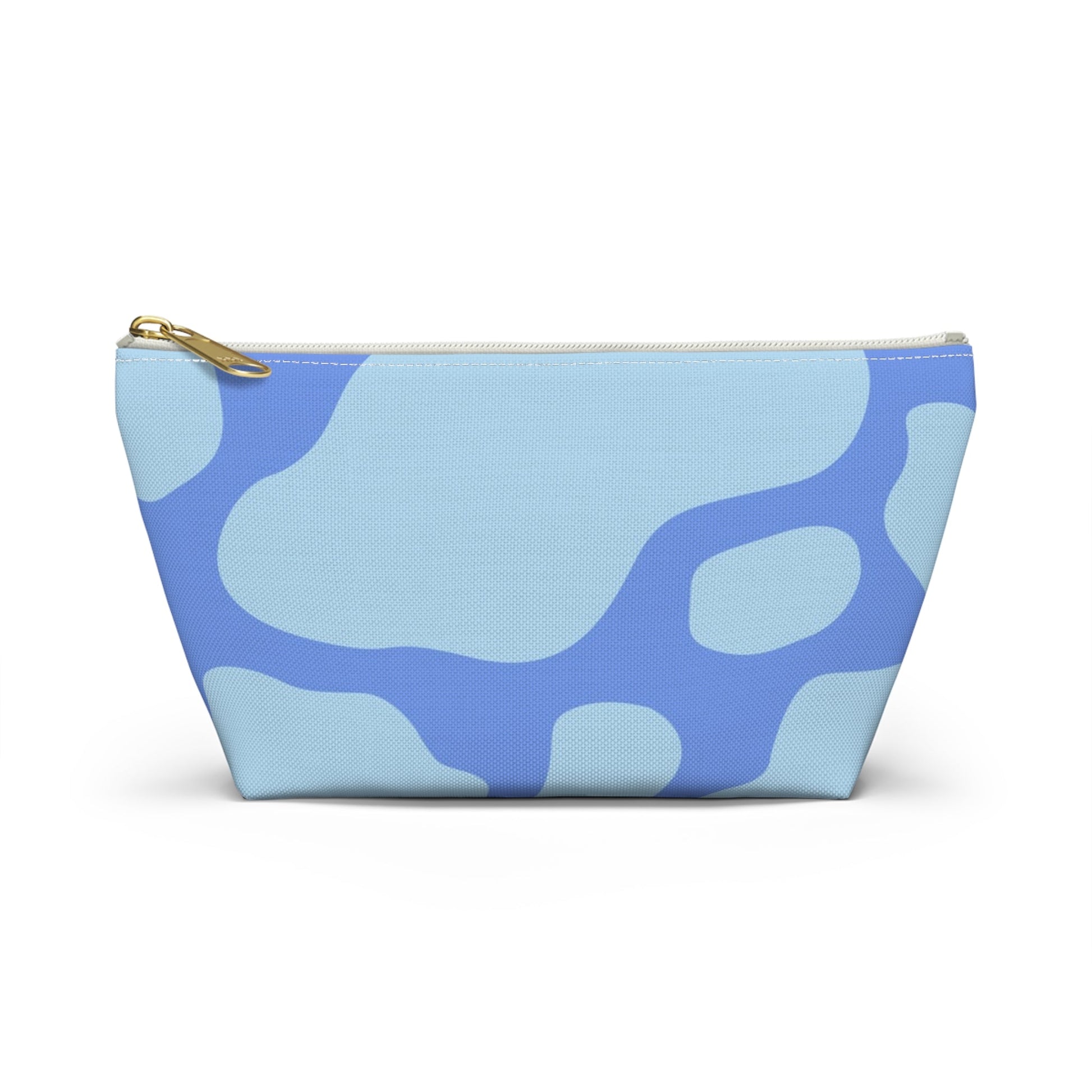 Blue Abstract Pattern Pouch, Artsulli - Art is Long, Life is Short, Bags, Size, Small, Color, White zipper, , , 29259403224881245993