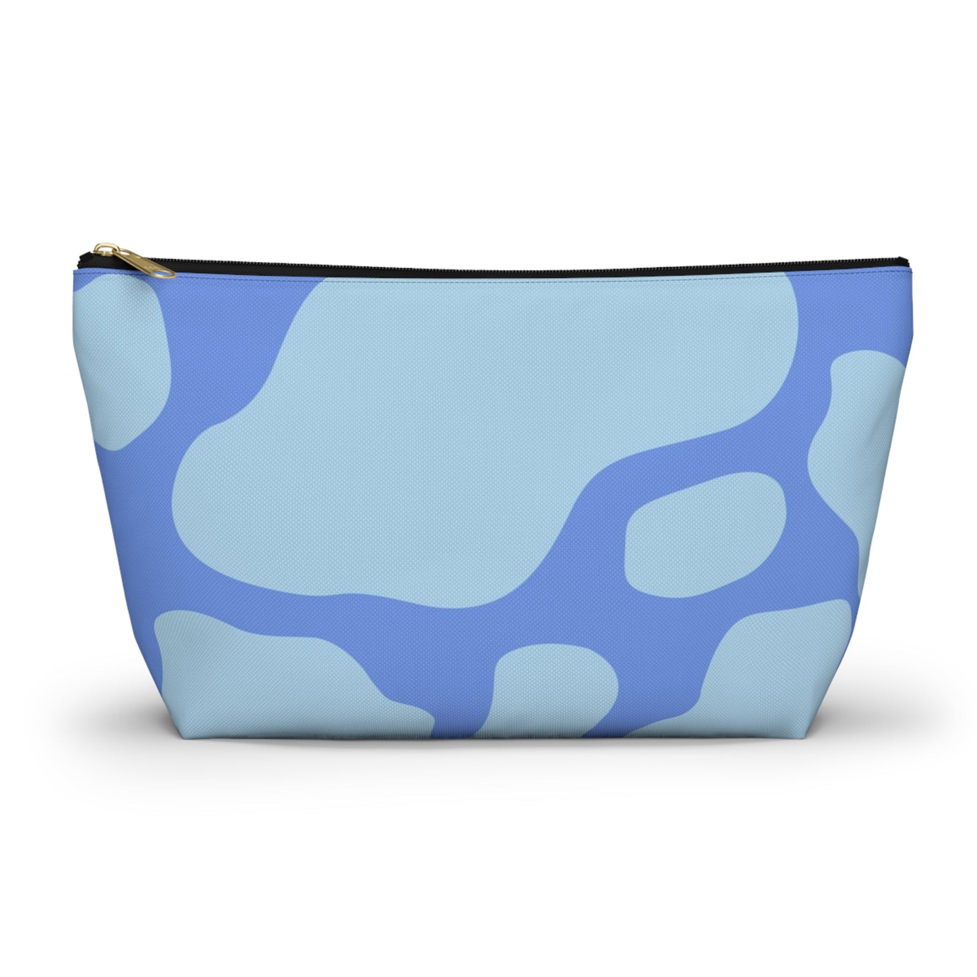 Blue Abstract Pattern Pouch, Artsulli - Art is Long, Life is Short, Bags, Size, Large, Color, Black zipper, , , 12756763890968695560