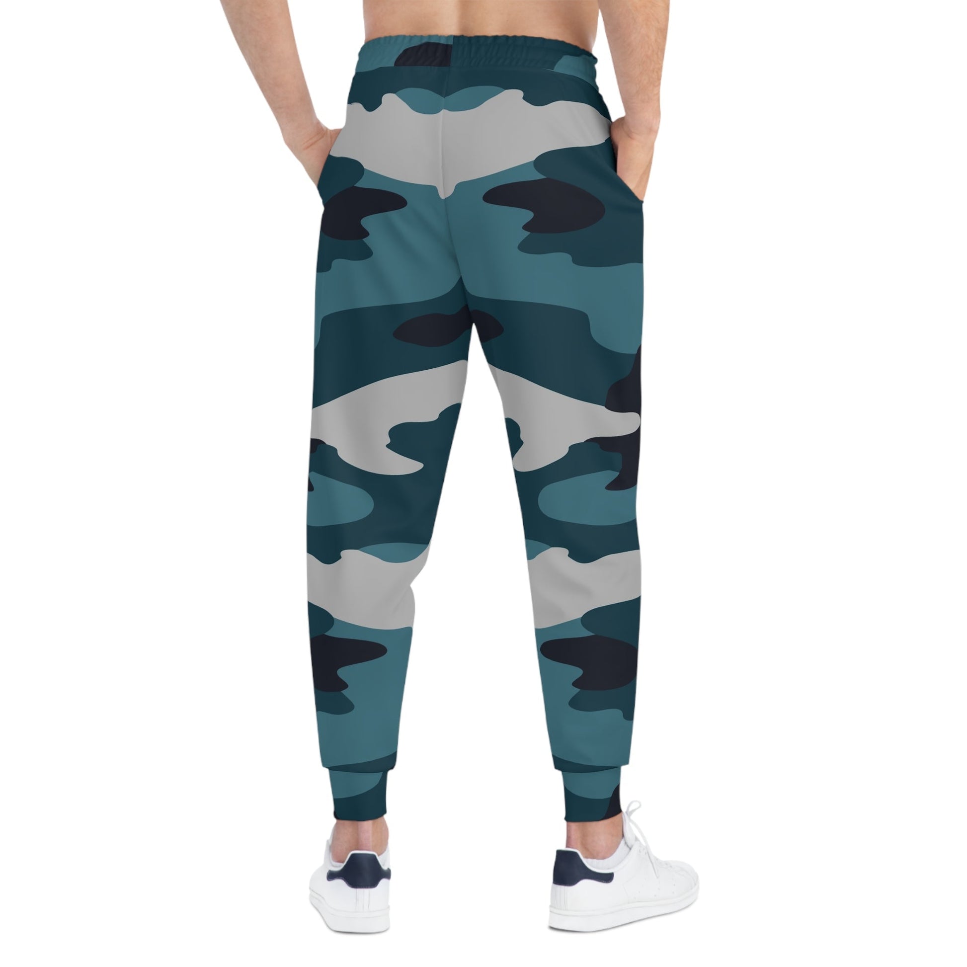 Printify Blue and Gray Camo Joggers 2025