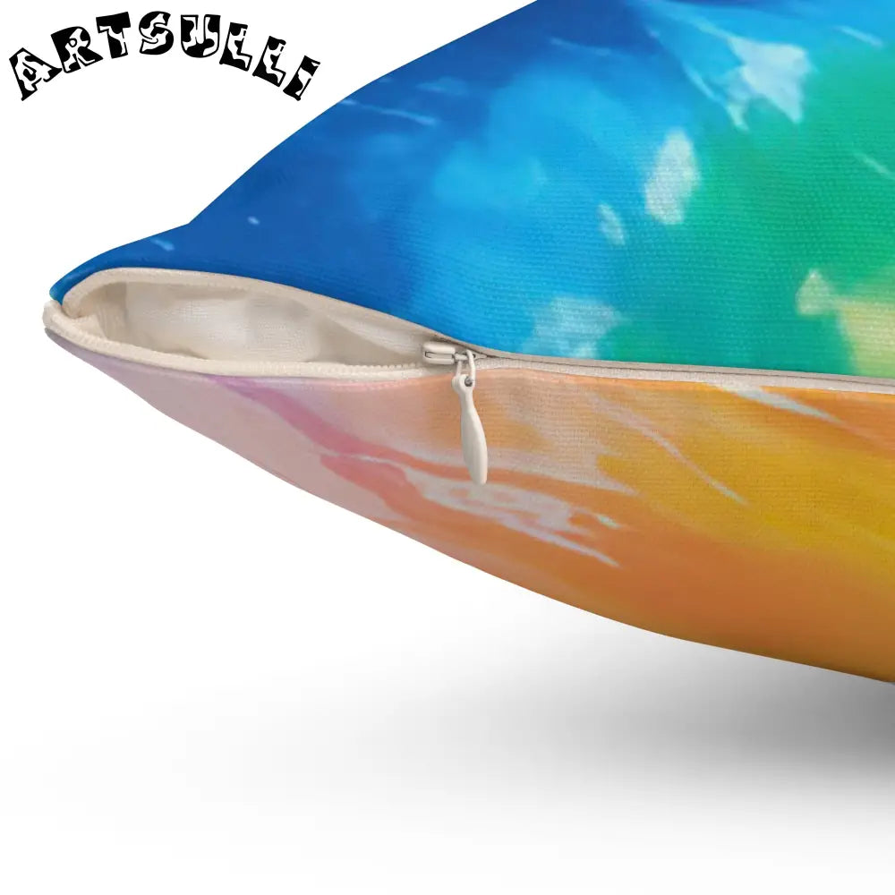 Blue and Green Tie-Dye Throw Pillow, Artsulli - Art is Long, Life is Short, Home Decor, , , , , , , 