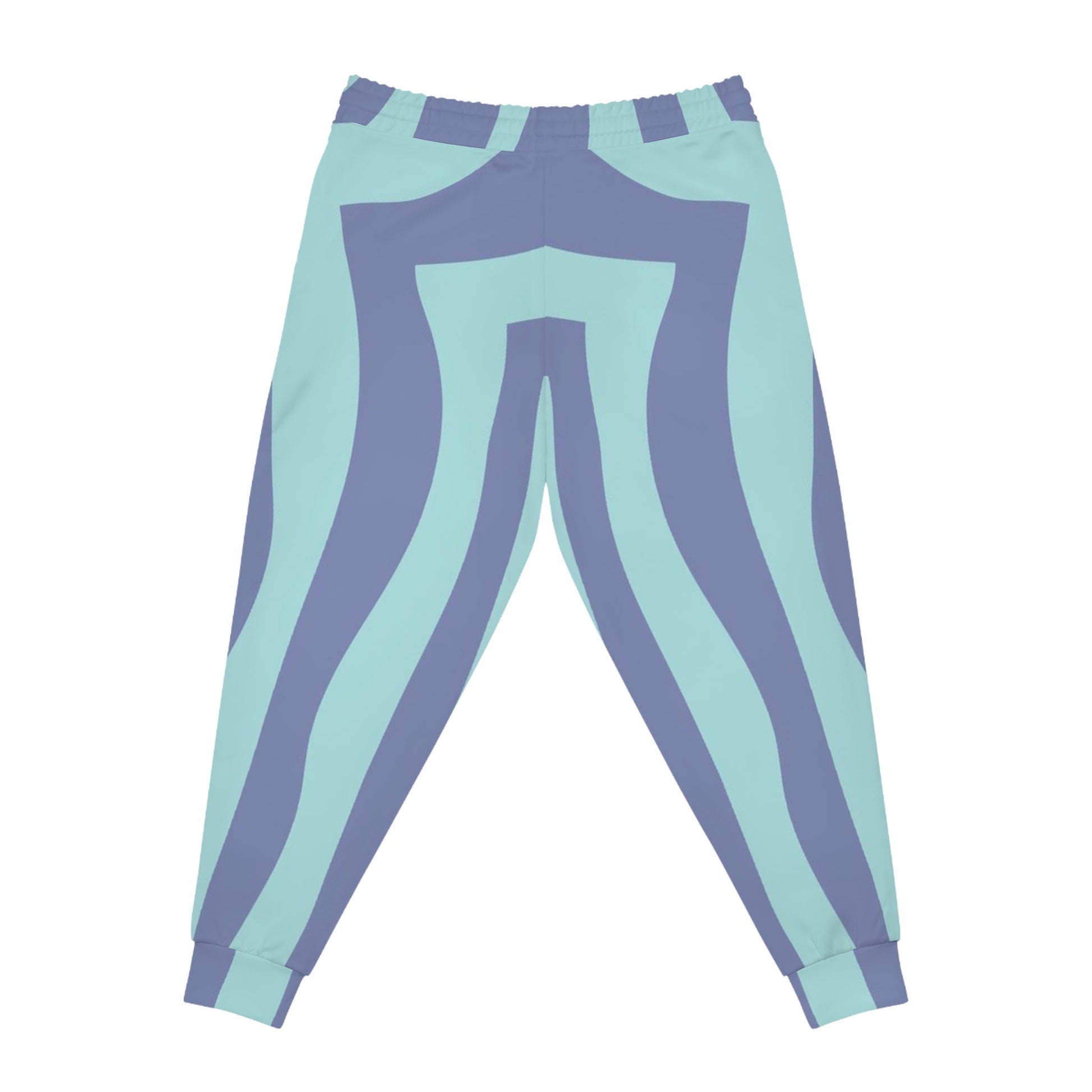 Printify Blue and Mint Green Striped Joggers 2025