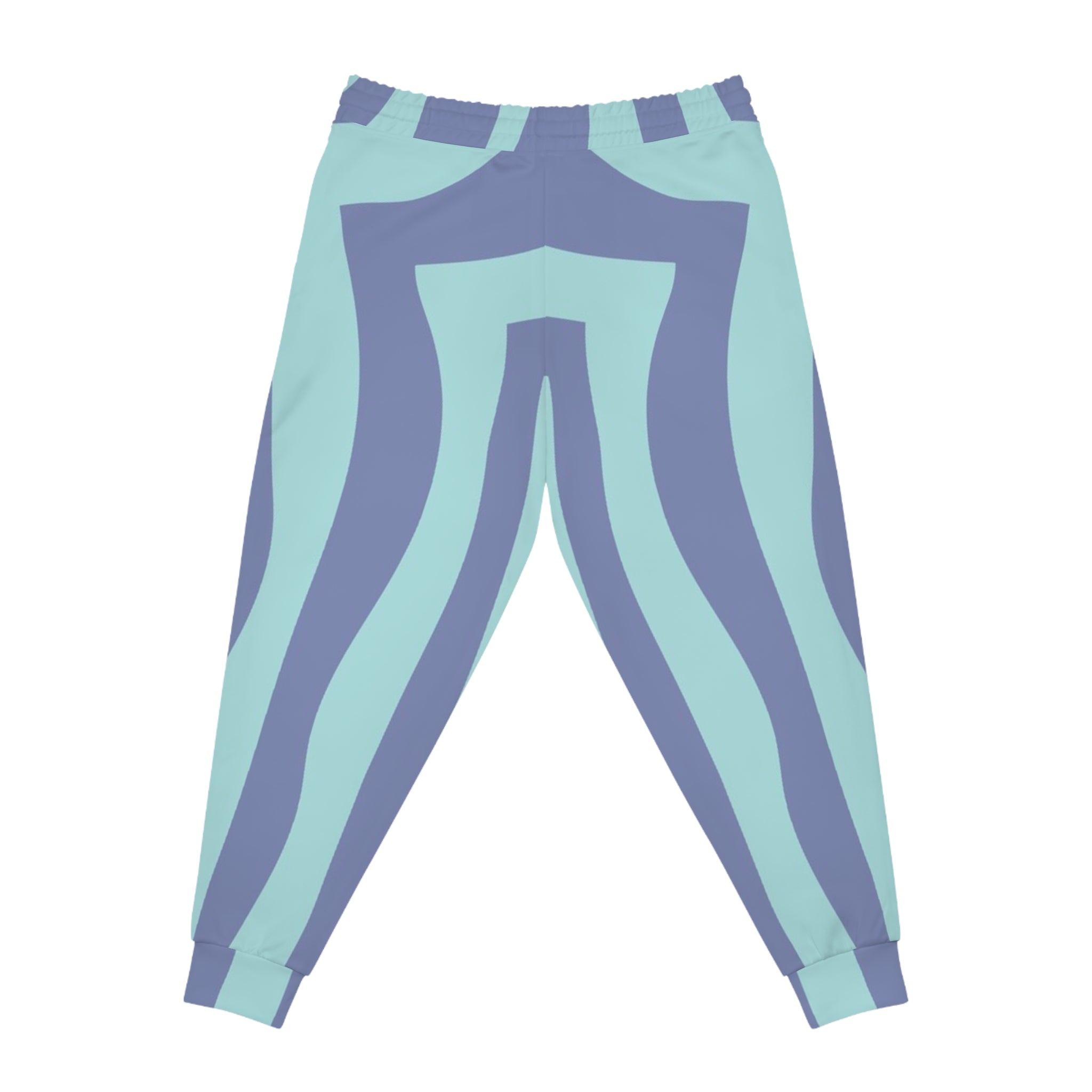 Printify Blue and Mint Green Striped Joggers 2025