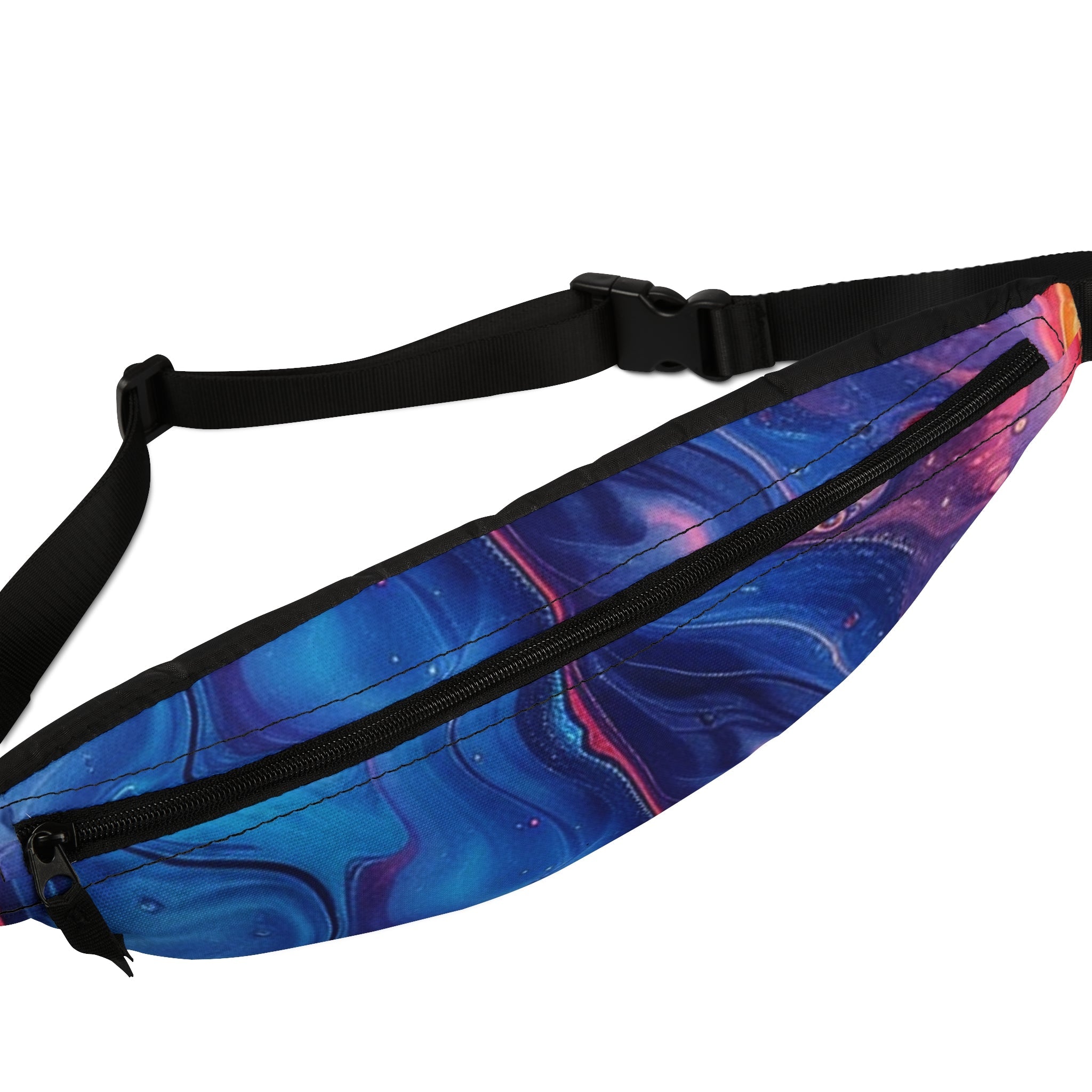 Blue and Pink Swirl Fanny Pack, Artsulli - Art is Long, Life is Short, Bags, , , , , , , 