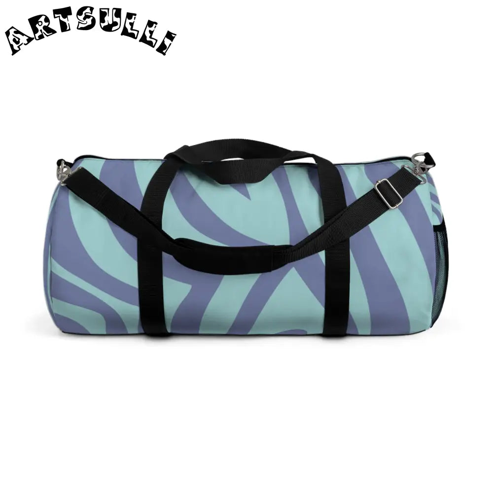 JAKKOUTTHEBXX Blue and Purple Wave Custom-Printed Duffel Bag 2025