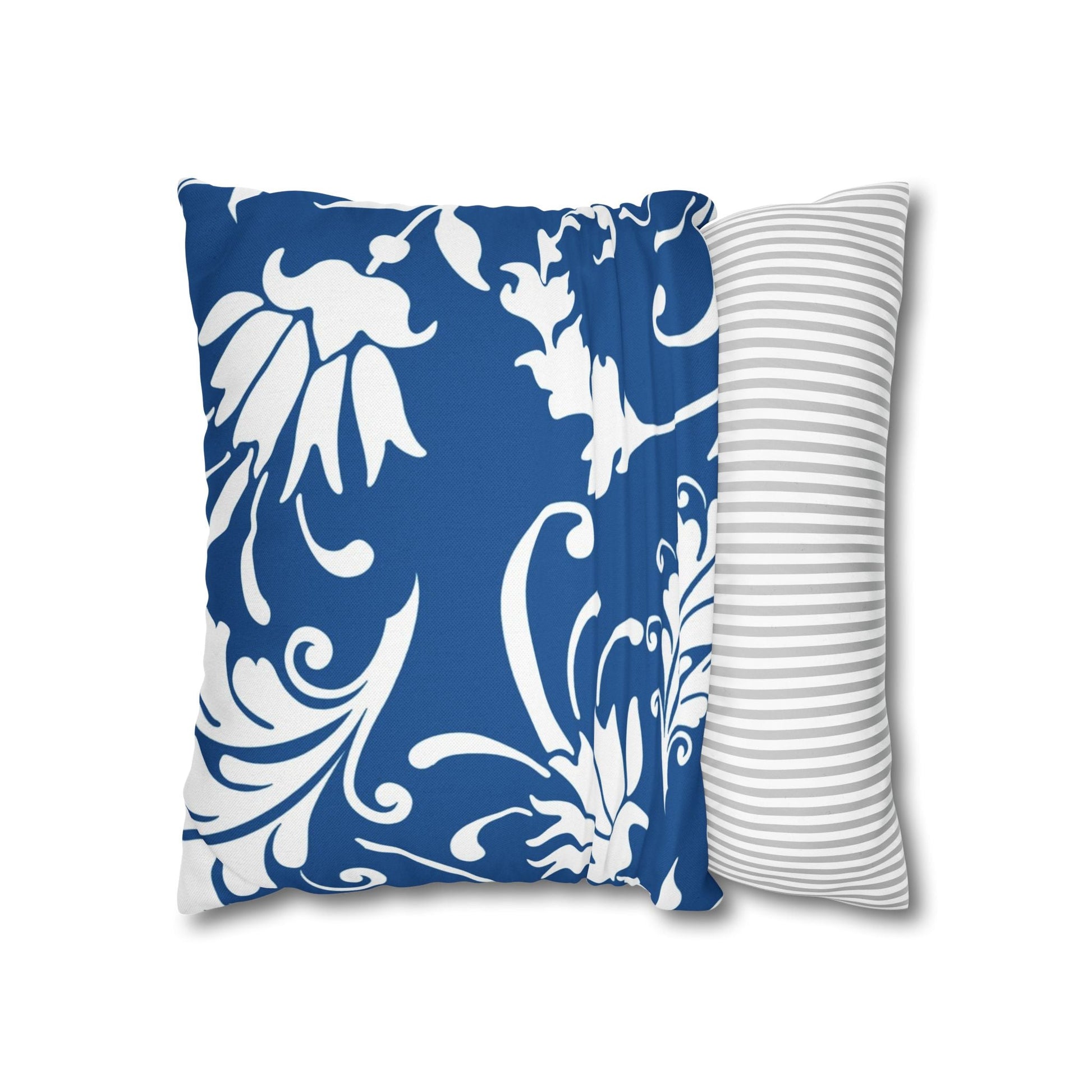 Blue and White Damask Throw Pillow, Artsulli - Art is Long, Life is Short, Home Decor, , , , , , , 