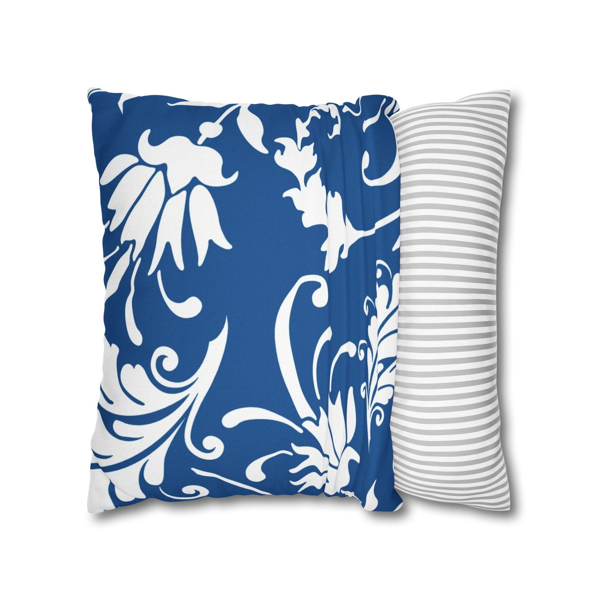 Blue and White Damask Throw Pillow, Artsulli - Art is Long, Life is Short, Home Decor, , , , , , , 