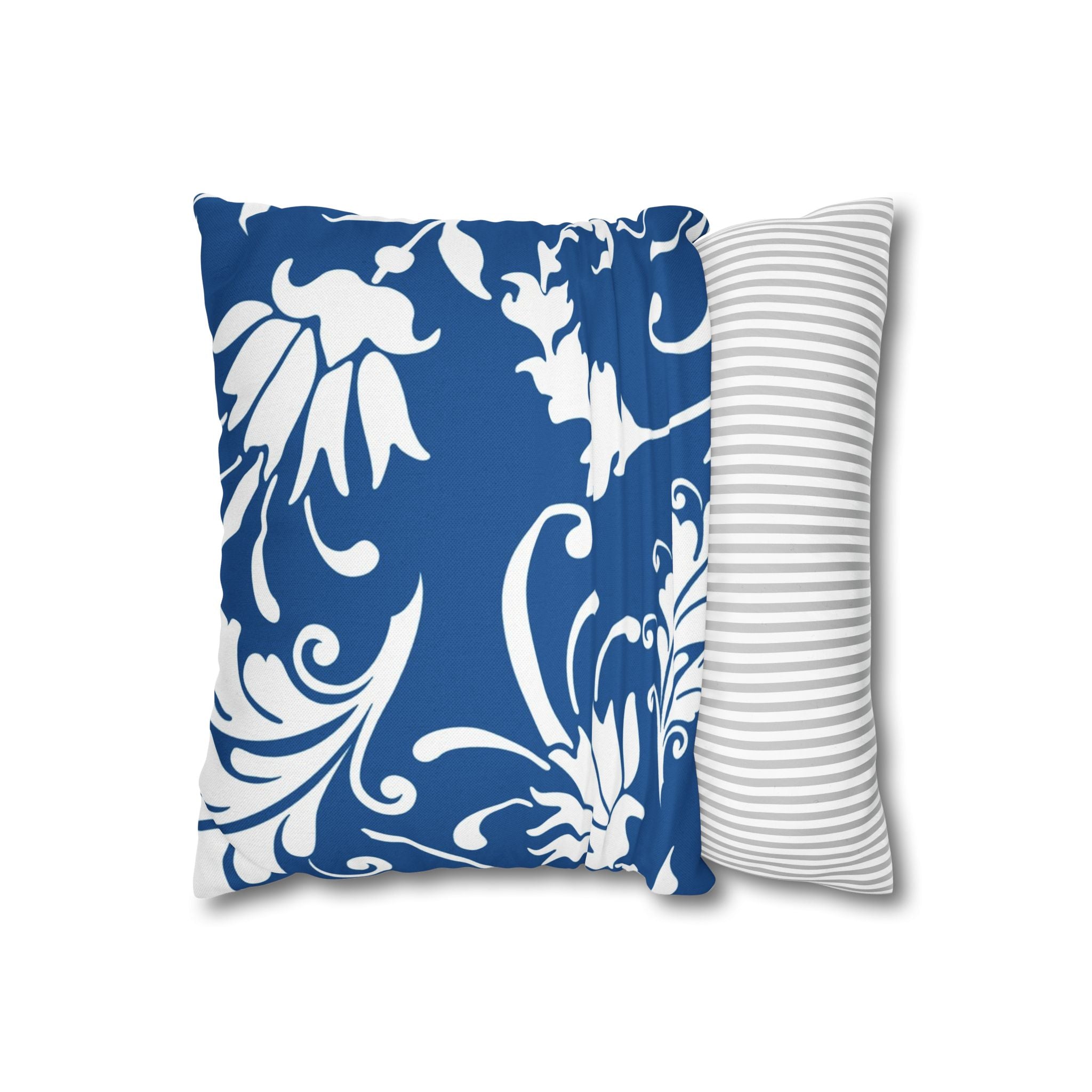 Blue and White Damask Throw Pillow, Artsulli - Art is Long, Life is Short, Home Decor, , , , , , , 