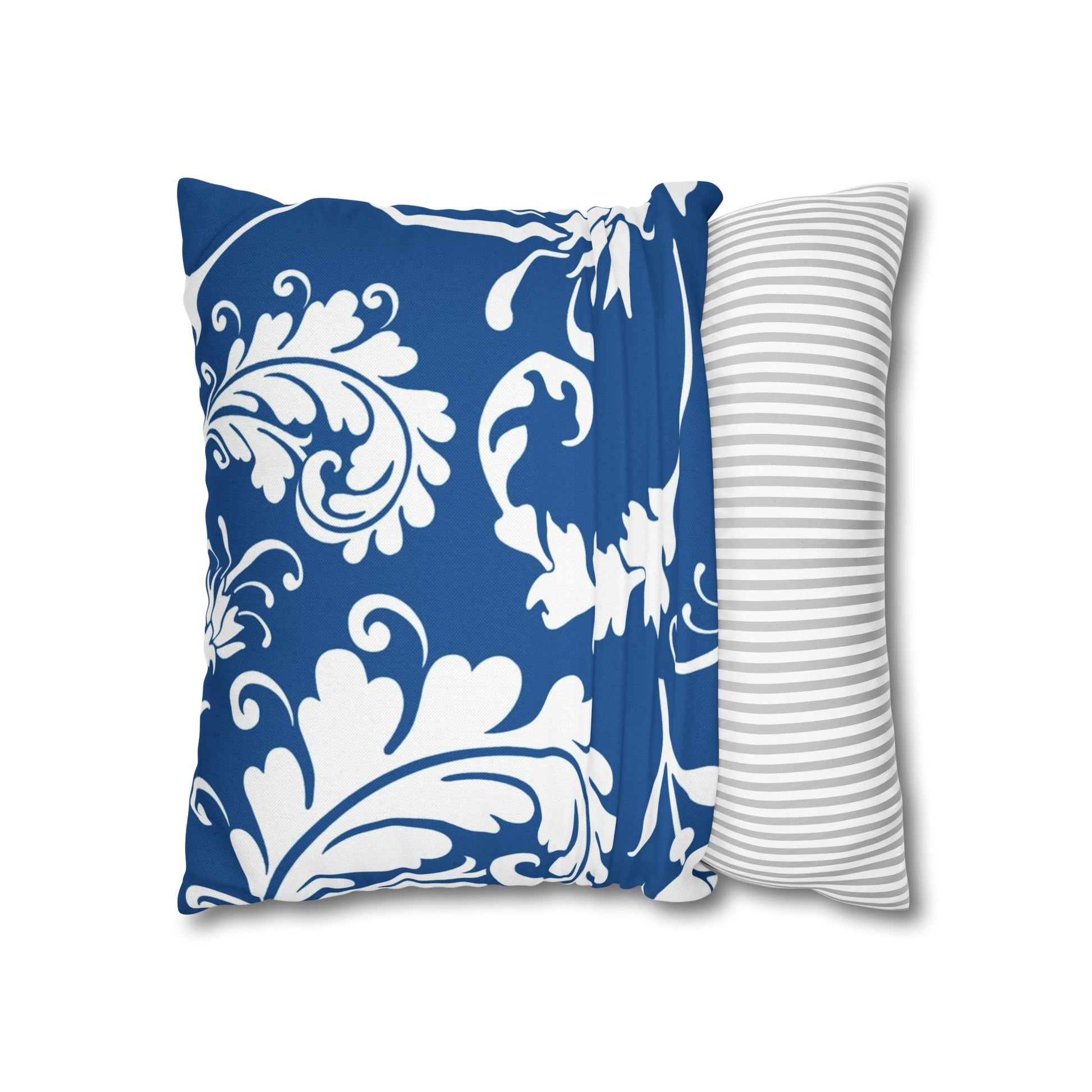 Blue and White Damask Throw Pillow, Artsulli - Art is Long, Life is Short, Home Decor, , , , , , , 