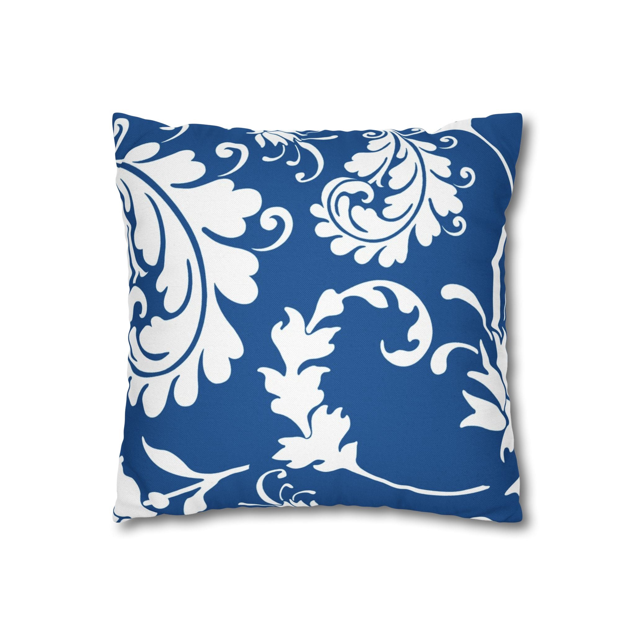 Blue and White Damask Throw Pillow, Artsulli - Art is Long, Life is Short, Home Decor, , , , , , , 