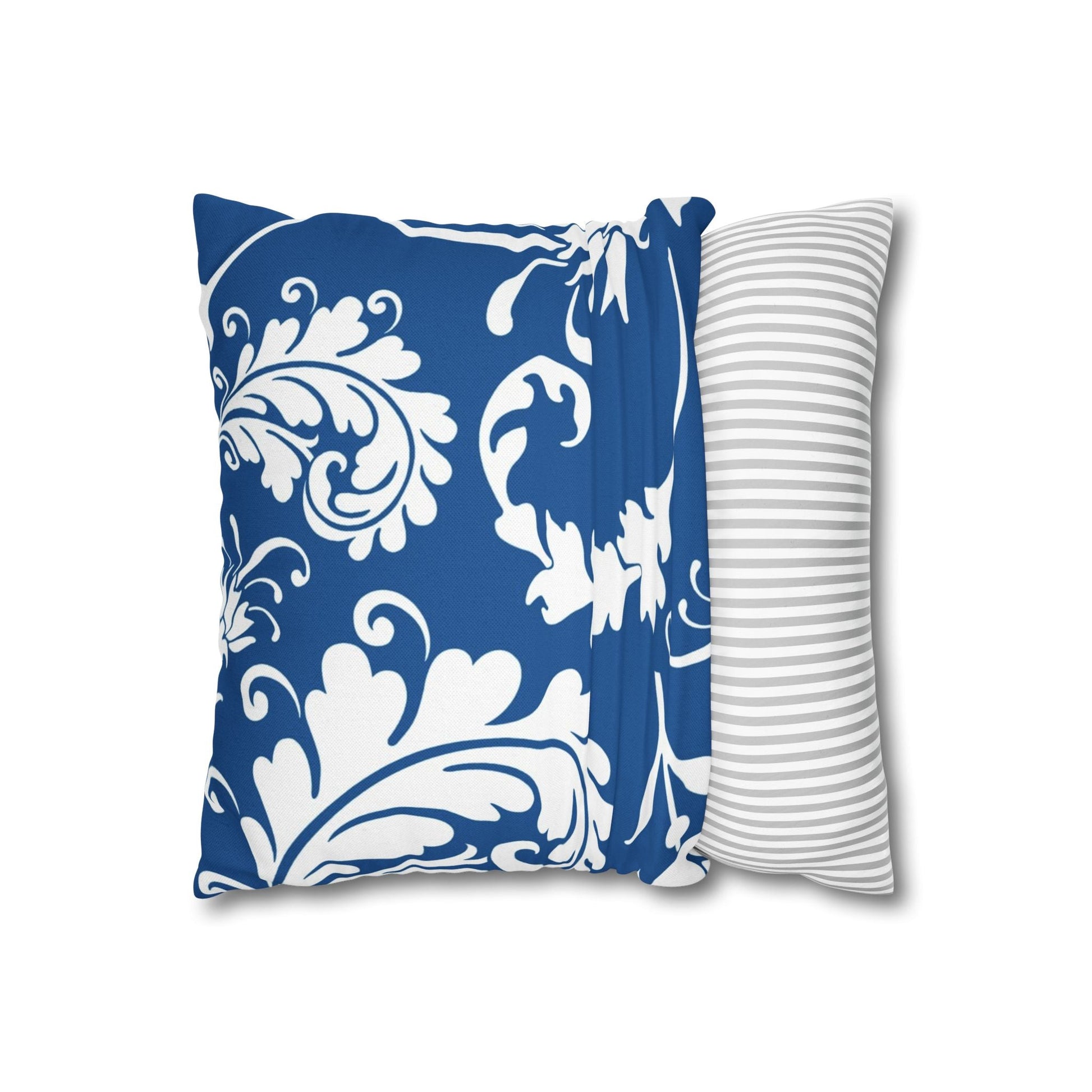 Blue and White Damask Throw Pillow, Artsulli - Art is Long, Life is Short, Home Decor, , , , , , , 