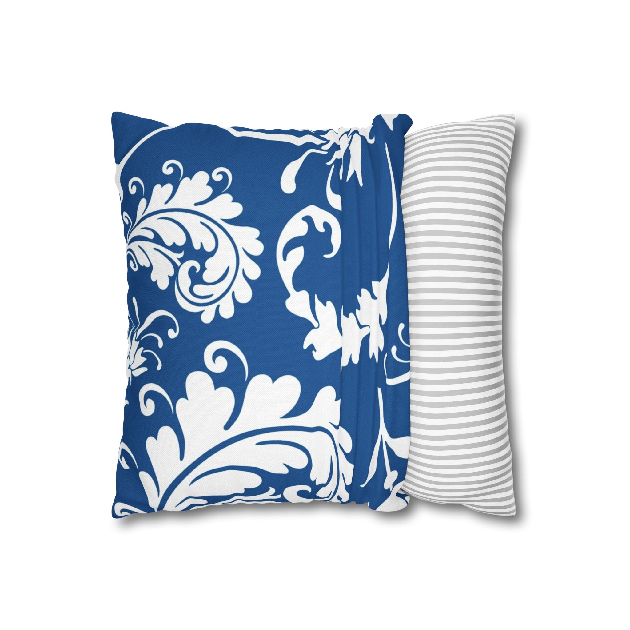 Blue and White Damask Throw Pillow, Artsulli - Art is Long, Life is Short, Home Decor, , , , , , , 