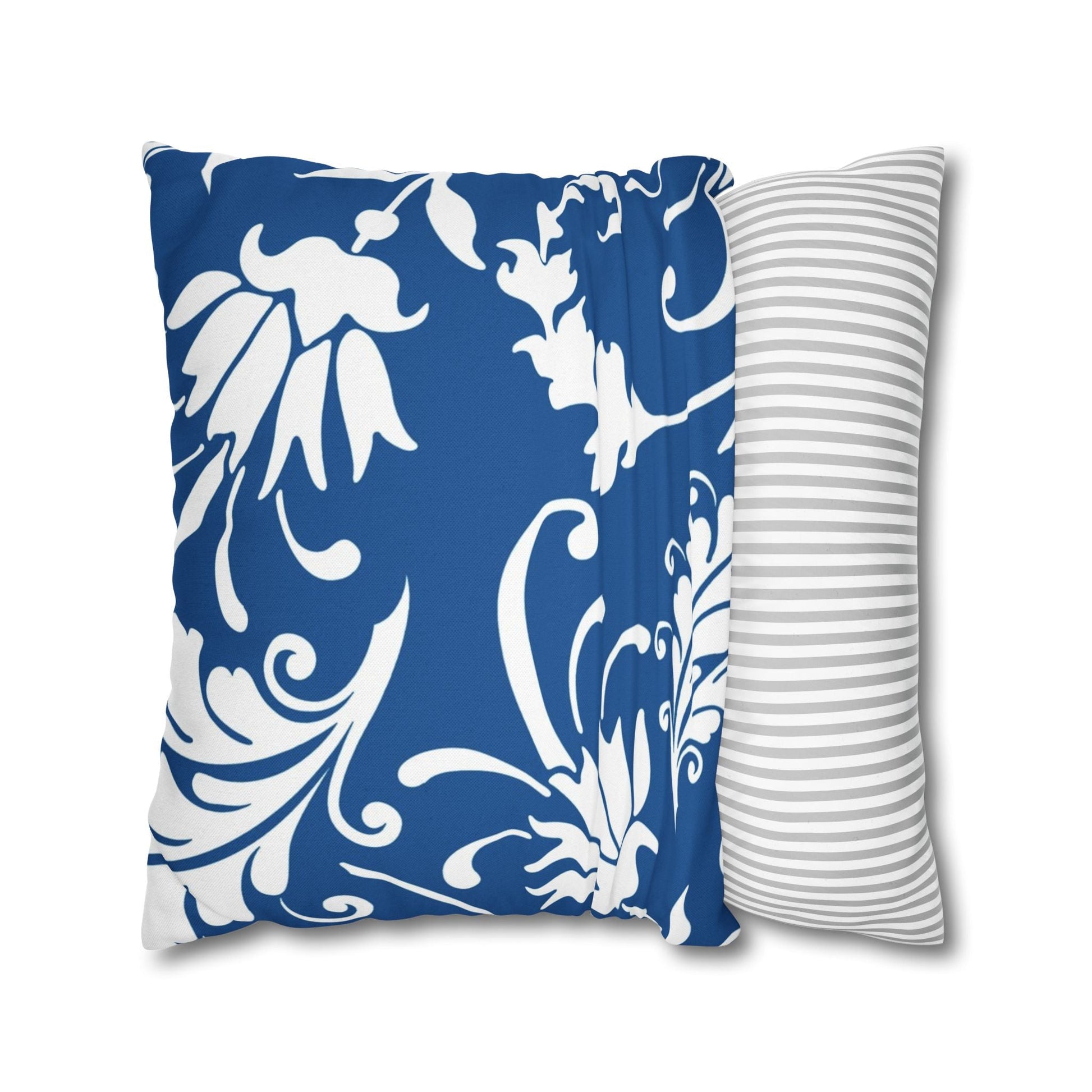 Blue and White Damask Throw Pillow, Artsulli - Art is Long, Life is Short, Home Decor, , , , , , , 