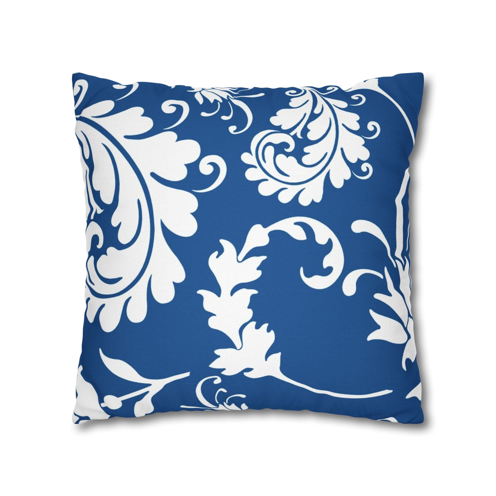 Blue and White Damask Throw Pillow, Artsulli - Art is Long, Life is Short, Home Decor, , , , , , , 