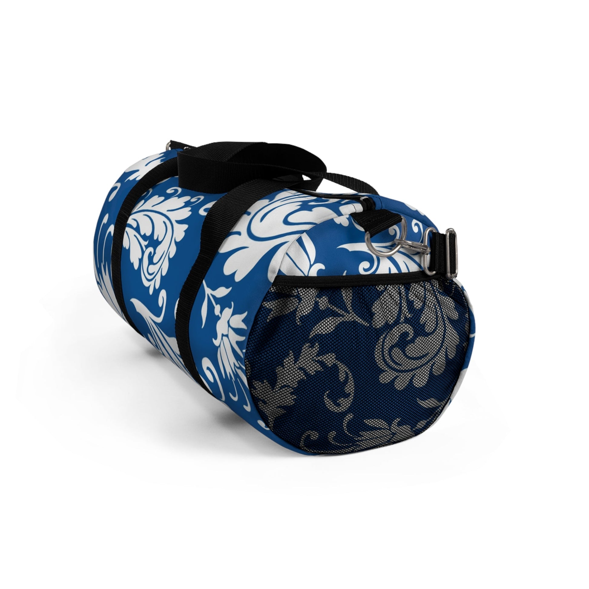 Printify Blue and White Patterned Duffel Bag 2025