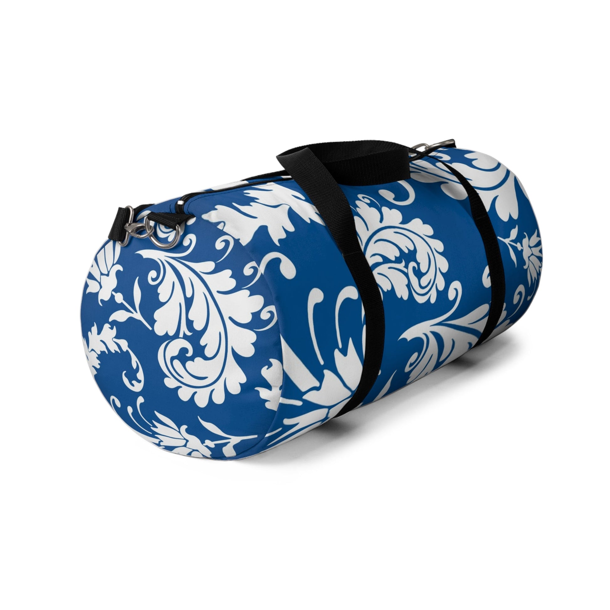 Printify Blue and White Patterned Duffel Bag 2025