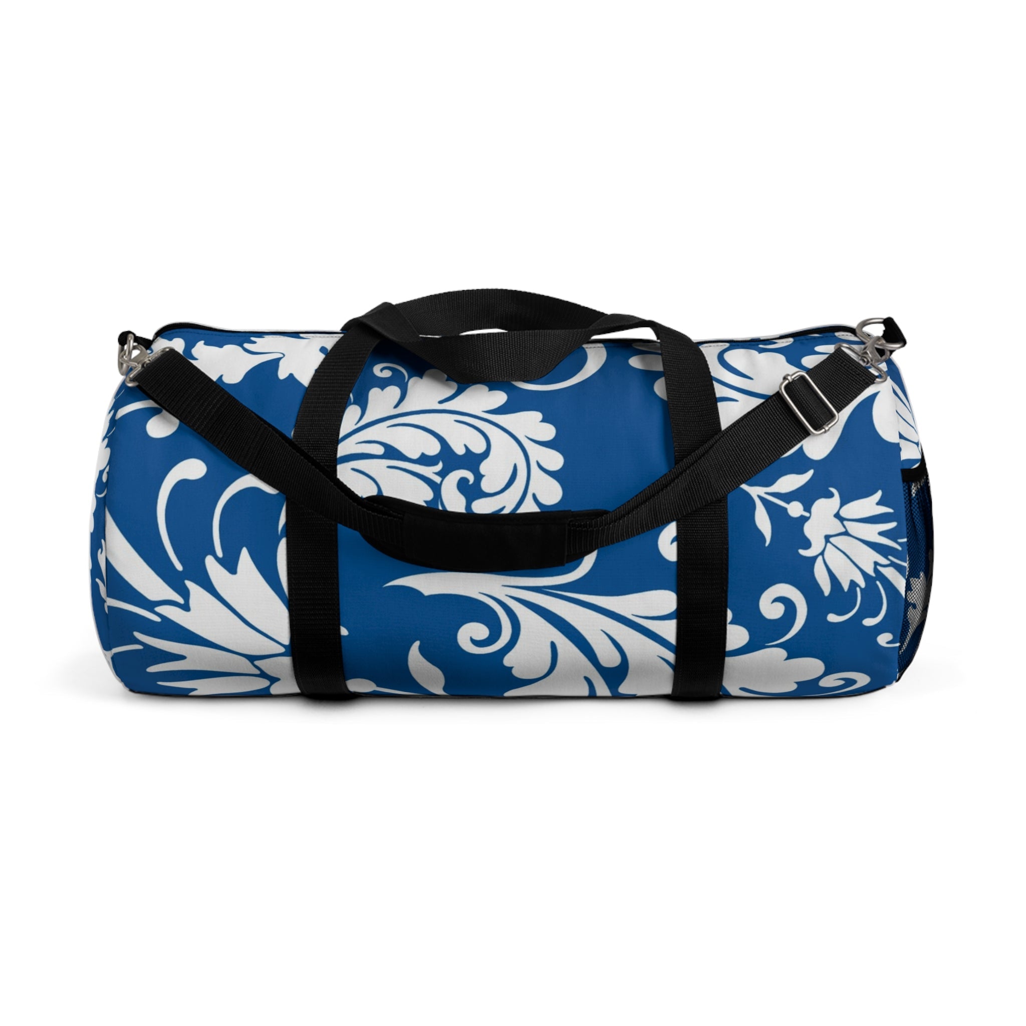 Printify Blue and White Patterned Duffel Bag 2025