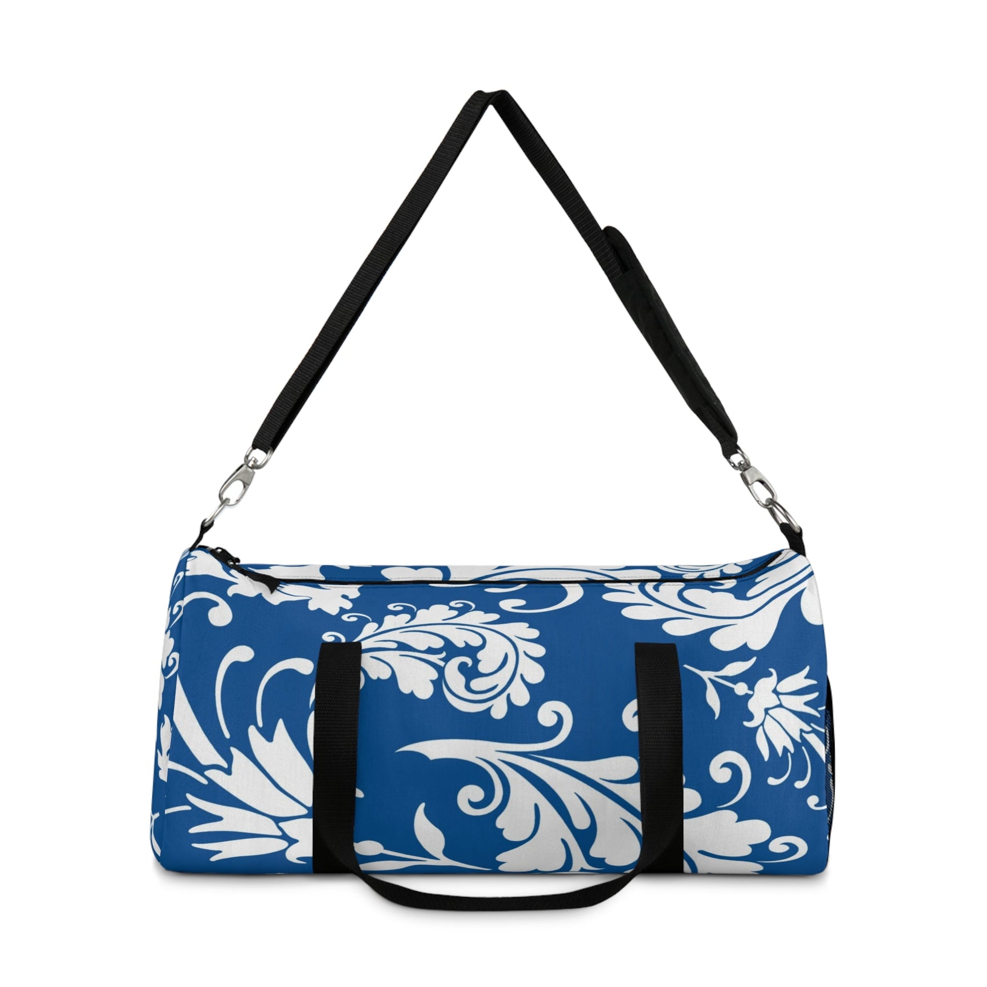 Printify Blue and White Patterned Duffel Bag 2025