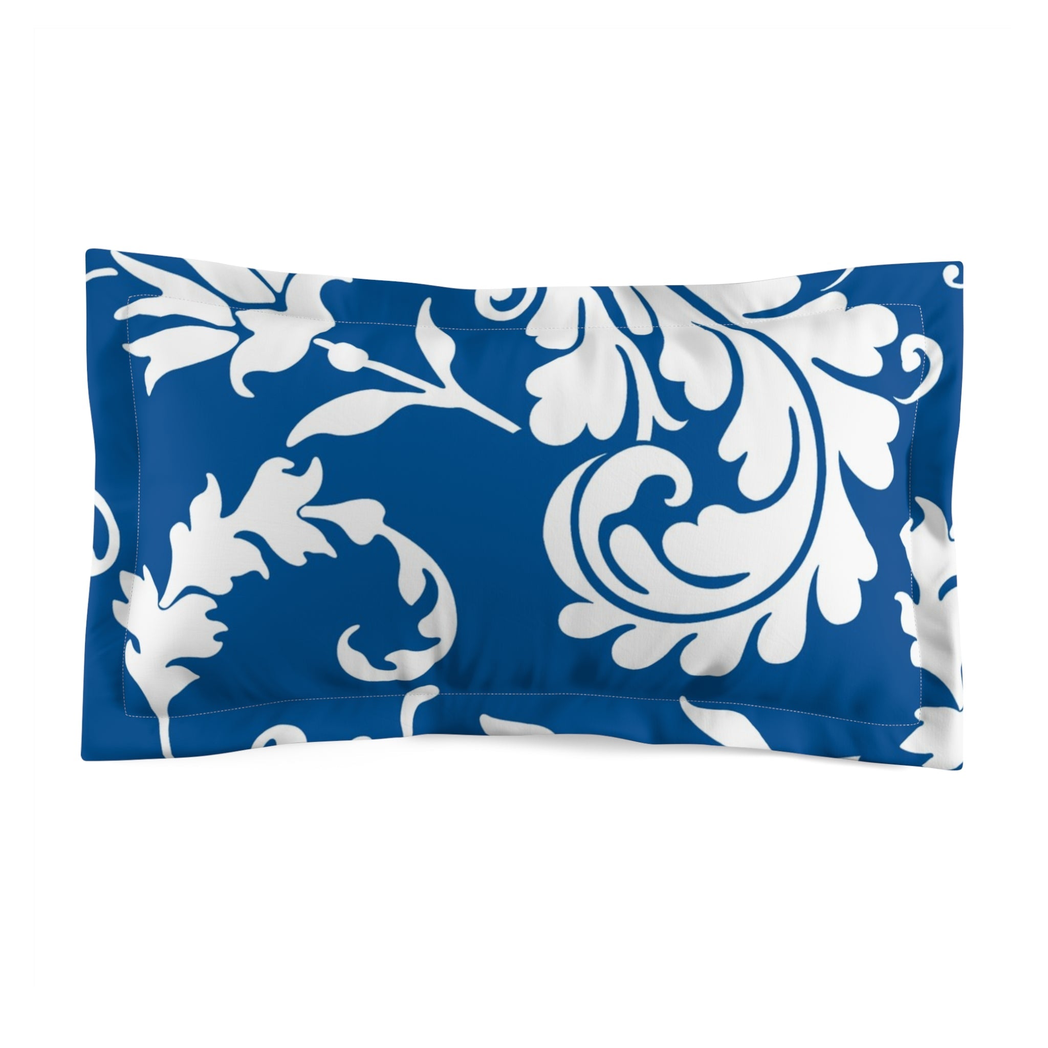 Blue Damask Pillow Sham, Artsulli - Art is Long, Life is Short, Home Decor, Size, King, , , , , 17670242743472323026