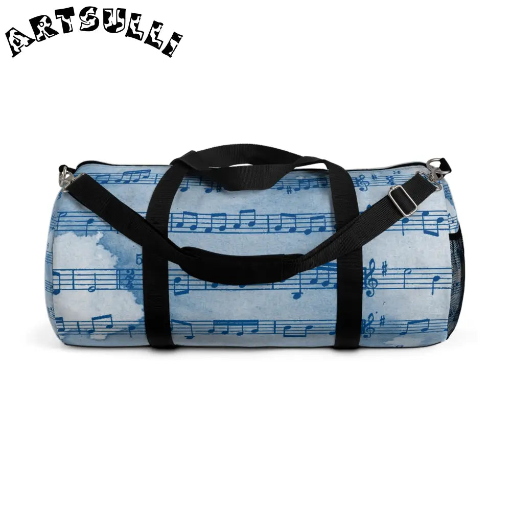 JAKKOUTTHEBXX Blue Musical Notation Duffel Bag 2025