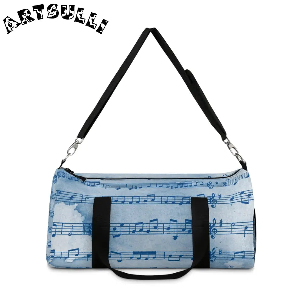 JAKKOUTTHEBXX Blue Musical Notation Duffel Bag 2025