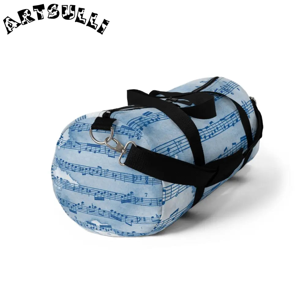 JAKKOUTTHEBXX Blue Musical Notation Duffel Bag 2025