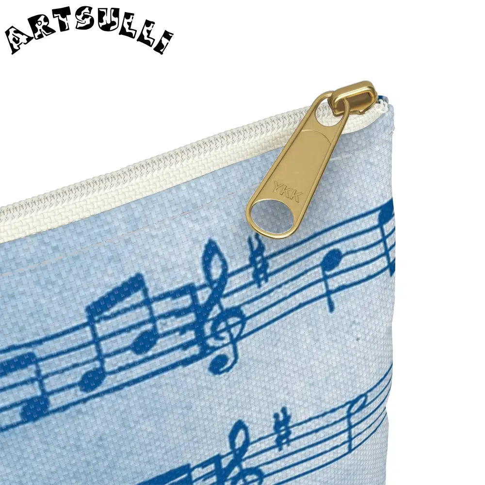 JAKKOUTTHEBXX Blue Musical Note Flat Pouch 2025