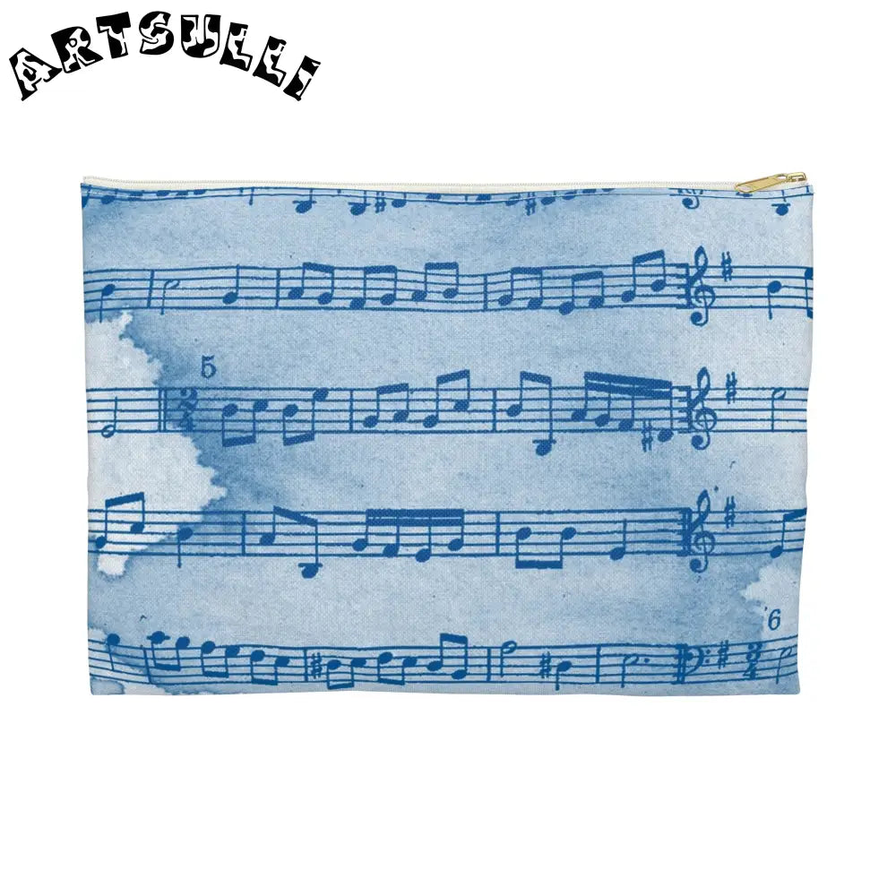 JAKKOUTTHEBXX Blue Musical Note Flat Pouch 2025