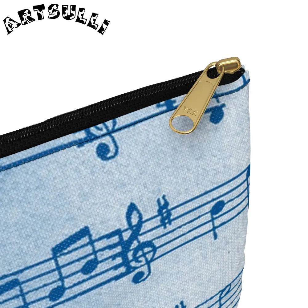 JAKKOUTTHEBXX Blue Musical Note Flat Pouch 2025