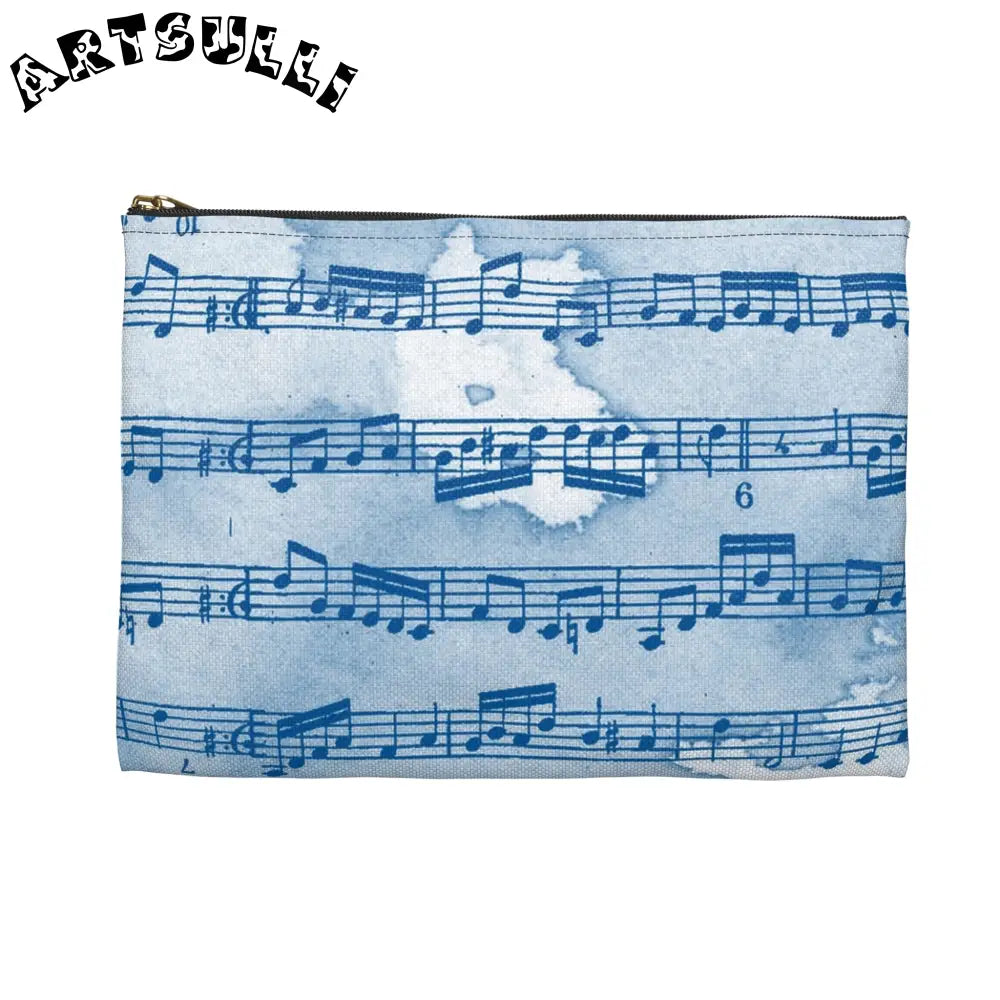 JAKKOUTTHEBXX Blue Musical Note Flat Pouch 2025