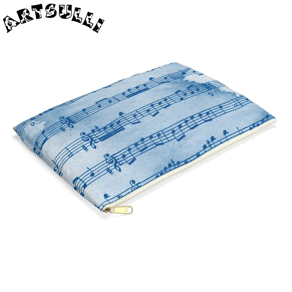 JAKKOUTTHEBXX Blue Musical Note Flat Pouch 2025