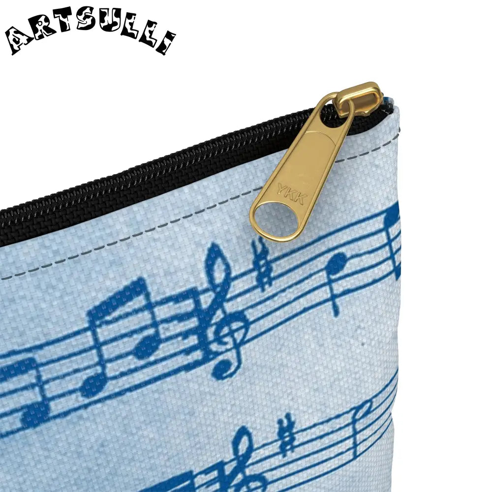 JAKKOUTTHEBXX Blue Musical Note Flat Pouch 2025