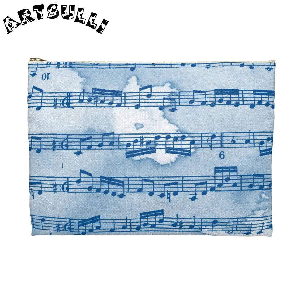 JAKKOUTTHEBXX Blue Musical Note Flat Pouch 2025