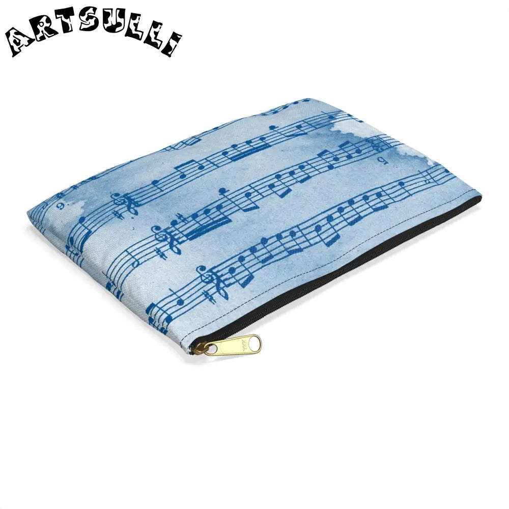 JAKKOUTTHEBXX Blue Musical Note Flat Pouch 2025