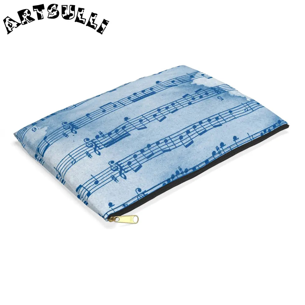 JAKKOUTTHEBXX Blue Musical Note Flat Pouch 2025