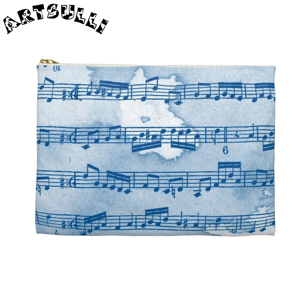 JAKKOUTTHEBXX Blue Musical Note Flat Pouch 2025