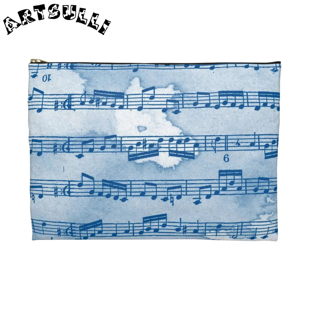 JAKKOUTTHEBXX Blue Musical Note Flat Pouch 2025