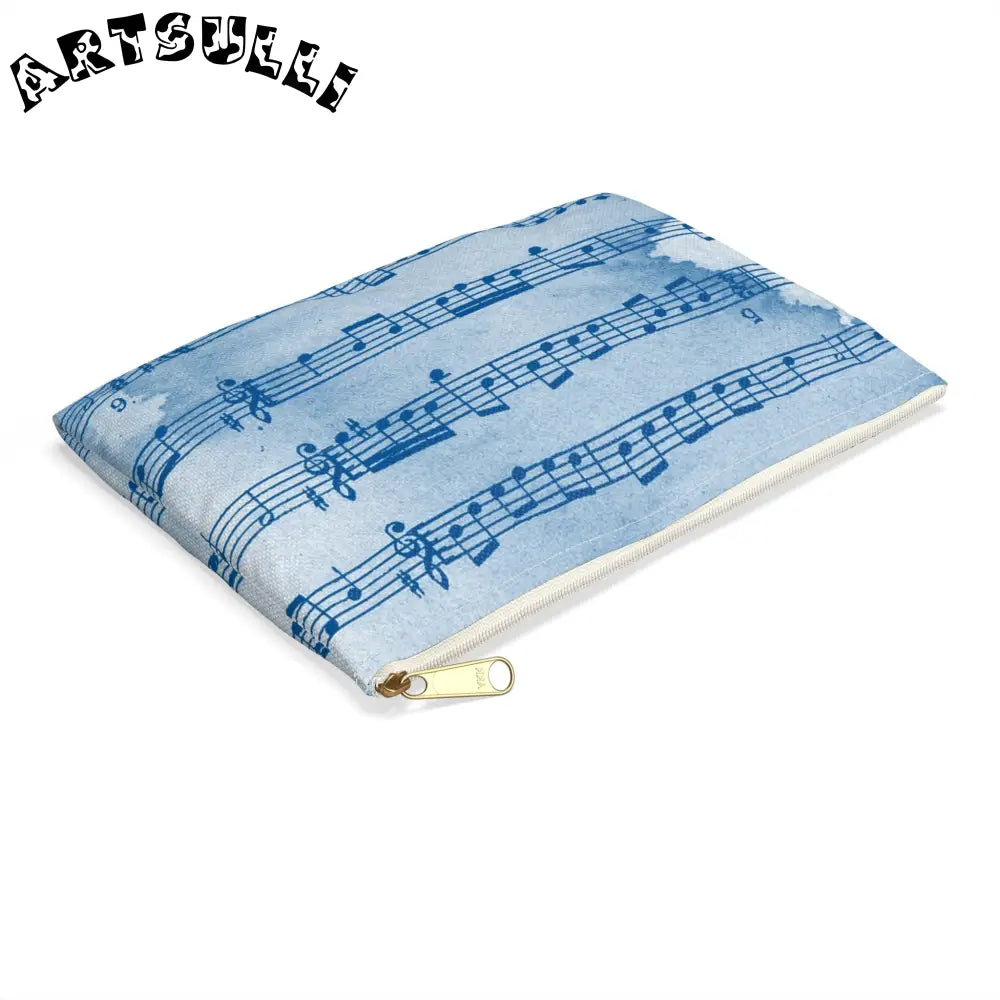 JAKKOUTTHEBXX Blue Musical Note Flat Pouch 2025