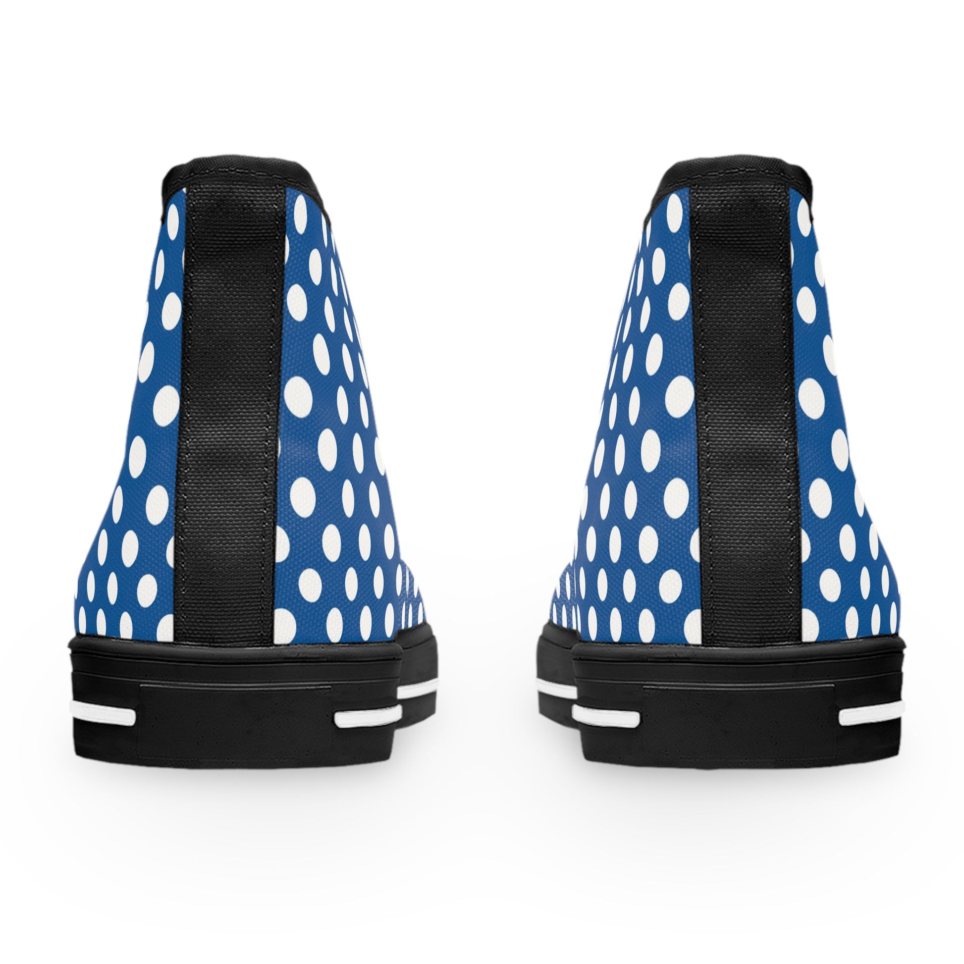 Blue Polka Dot High-Top Sneakers, Artsulli - Art is Long, Life is Short, Shoes, , , , , , , 