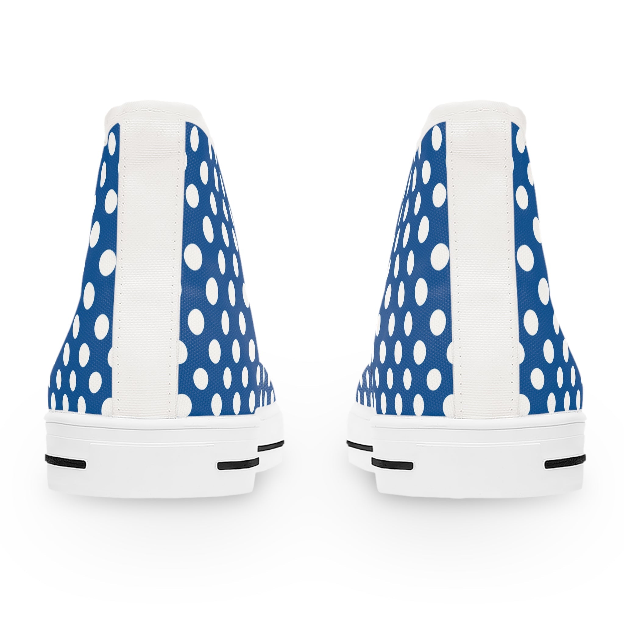 Blue Polka Dot High-Top Sneakers, Artsulli - Art is Long, Life is Short, Shoes, , , , , , , 