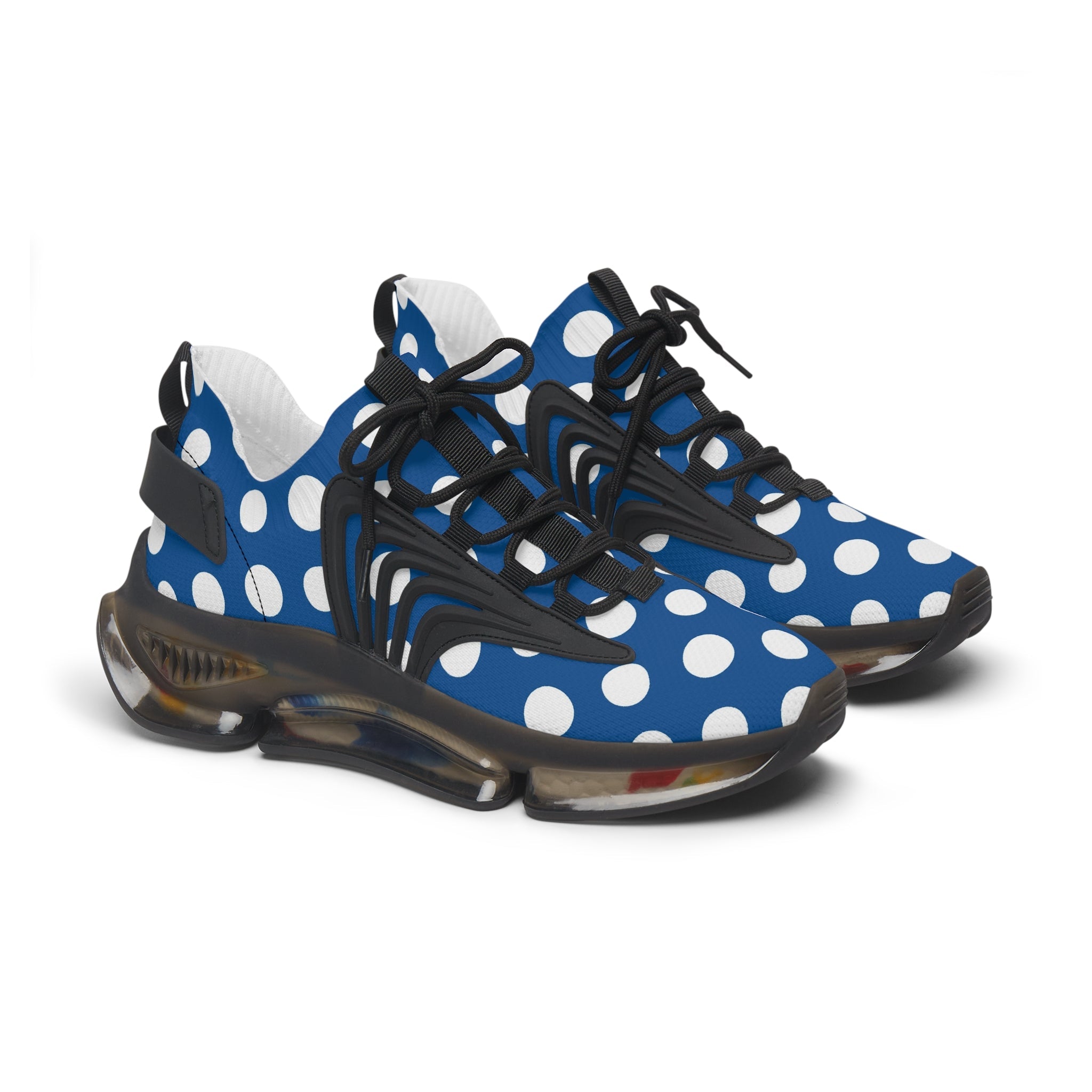 Blue Polka Dot Mesh Sneakers, Artsulli - Art is Long, Life is Short, Shoes, Color, Black sole, Size, US 5.5, , , 27470668332309495263