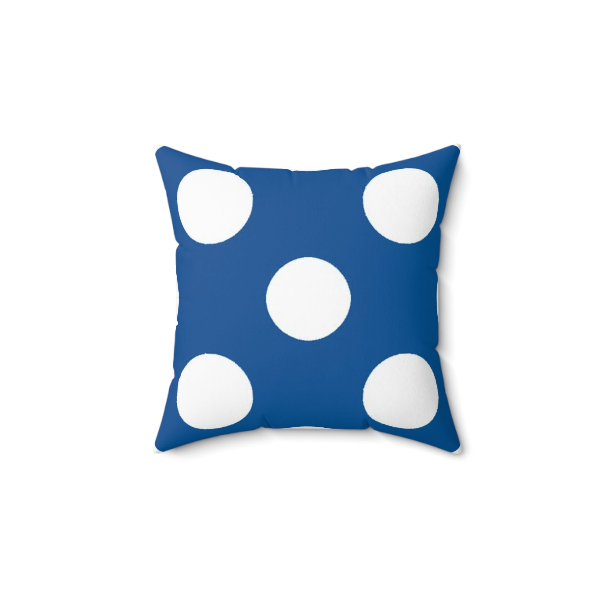 Blue Polka Dot Throw Pillow, Artsulli - Art is Long, Life is Short, Home Decor, Size, 14" × 14", , , , , 37674910159897460912