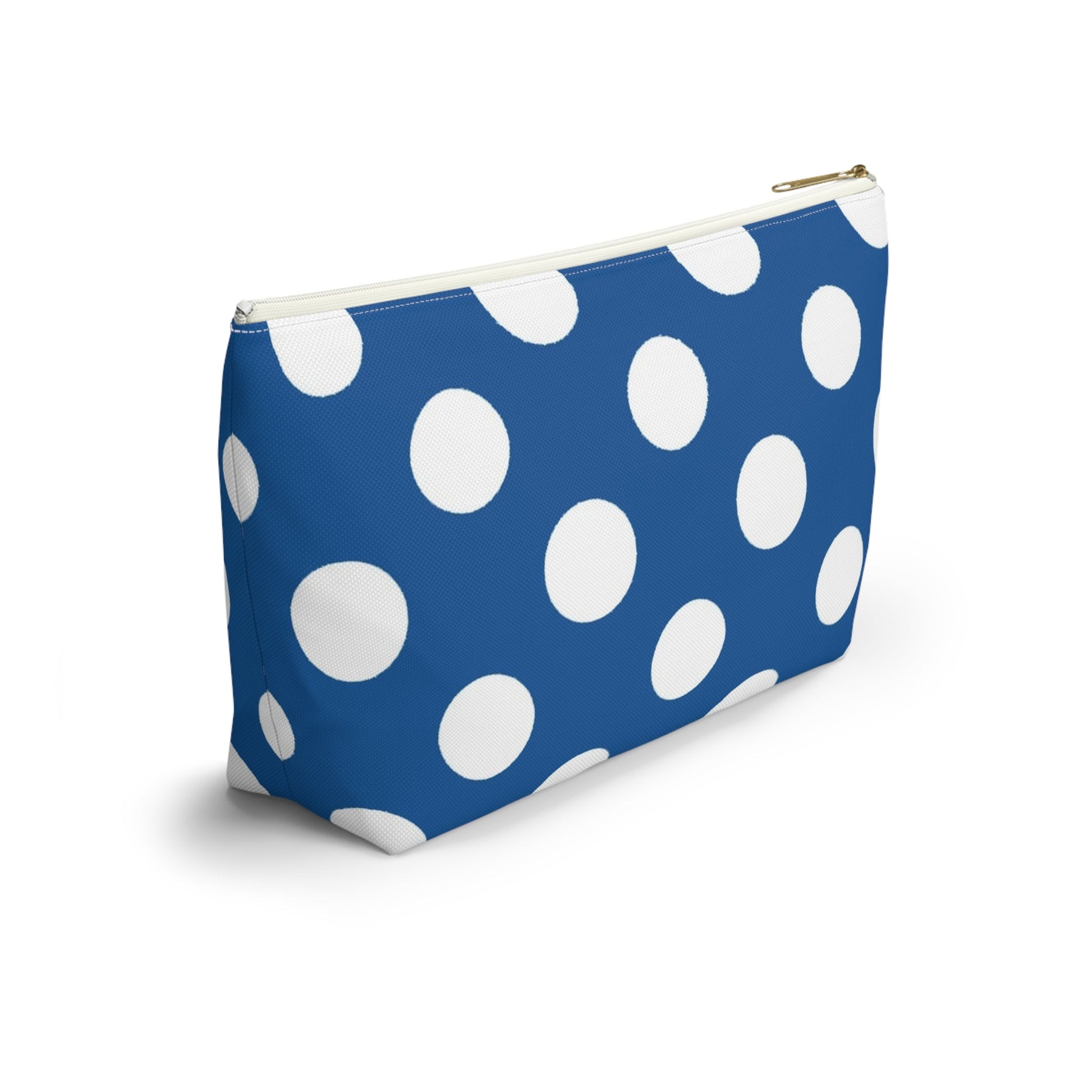 Printify Blue Polka Dot Zipper Pouch 2025