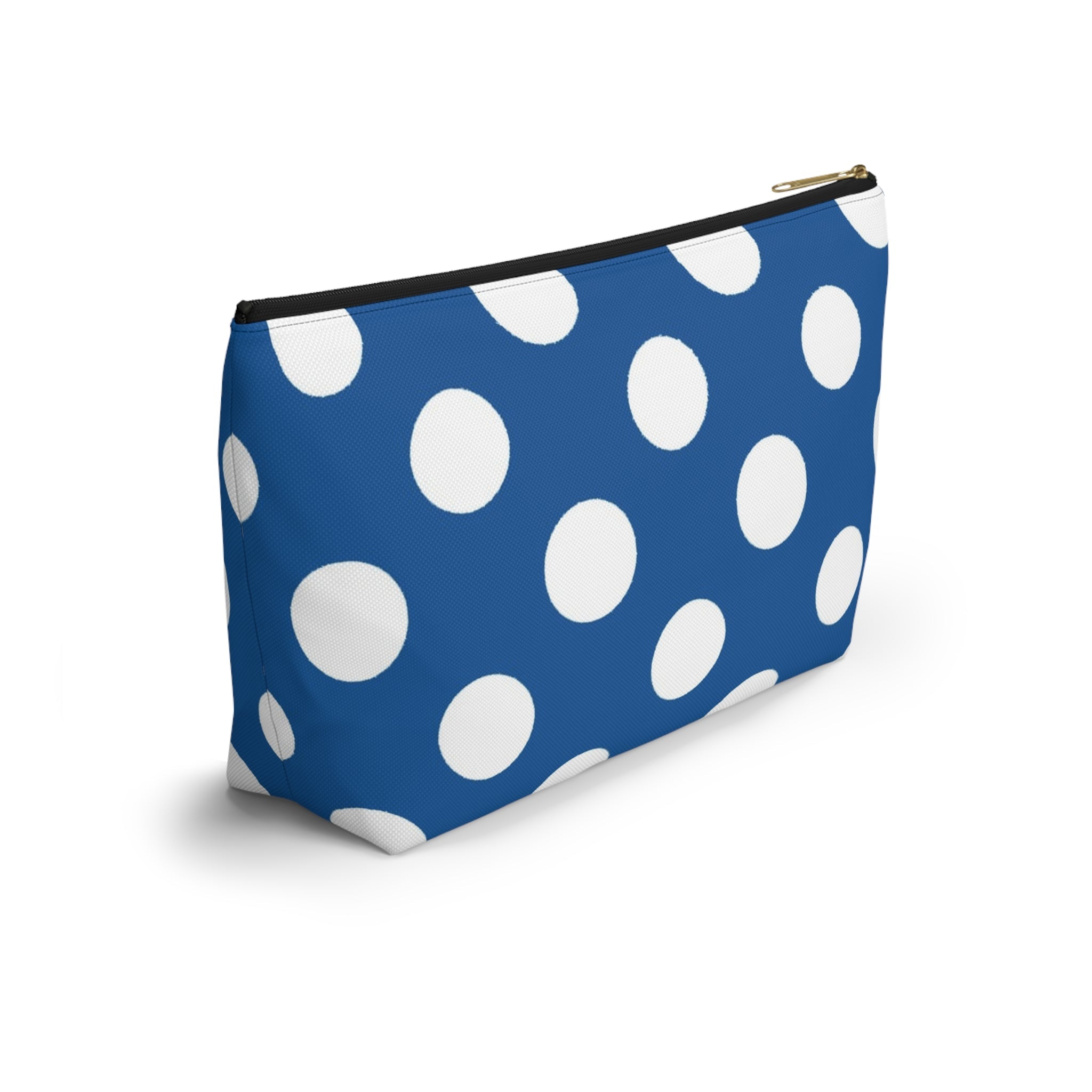 Printify Blue Polka Dot Zipper Pouch 2025