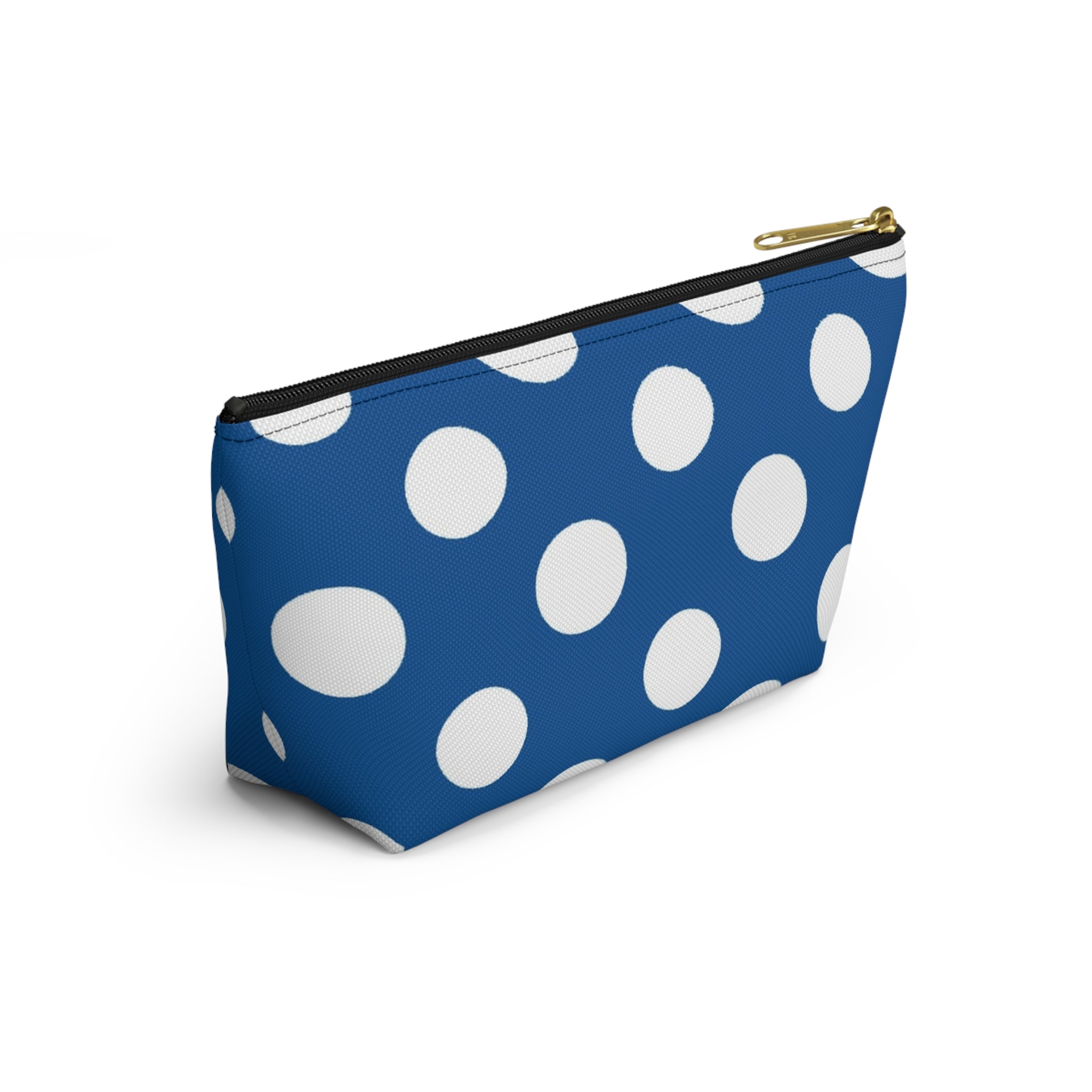 Printify Blue Polka Dot Zipper Pouch 2025