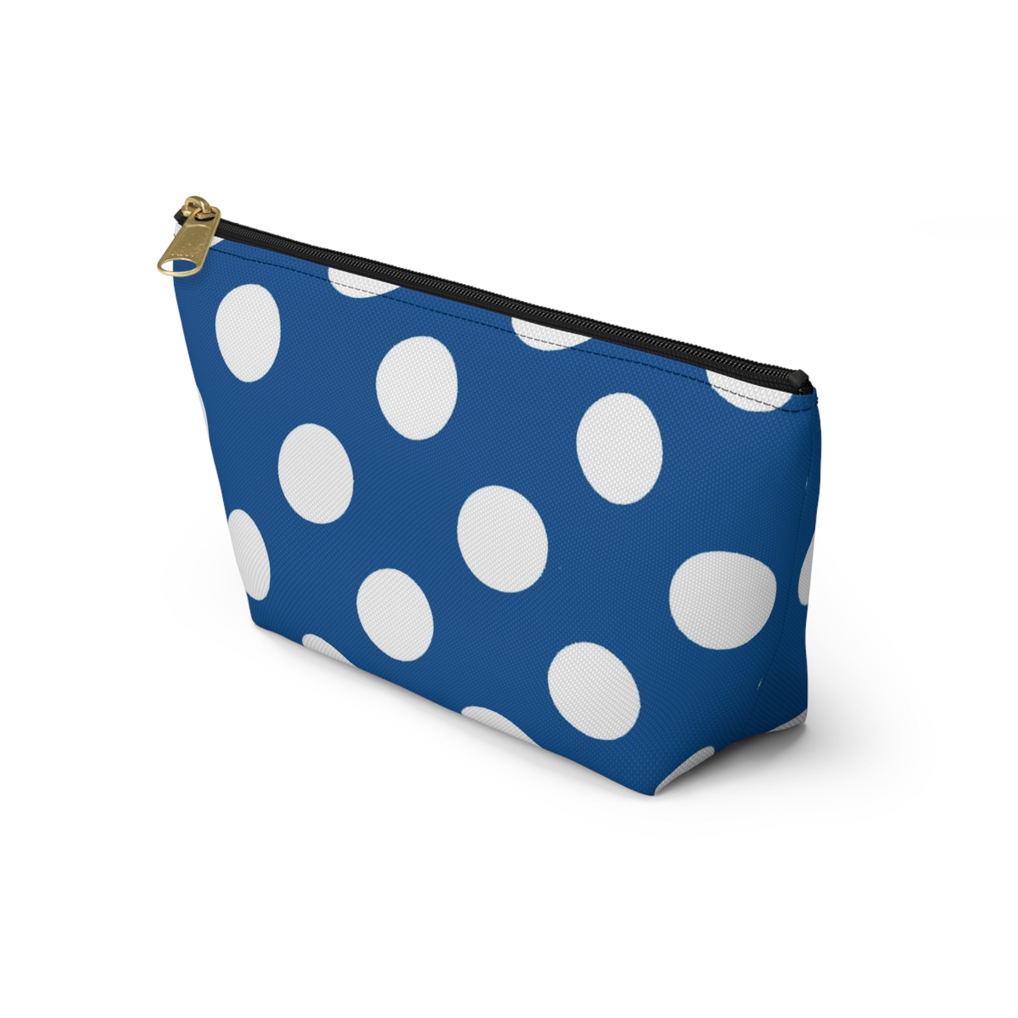 Printify Blue Polka Dot Zipper Pouch 2025