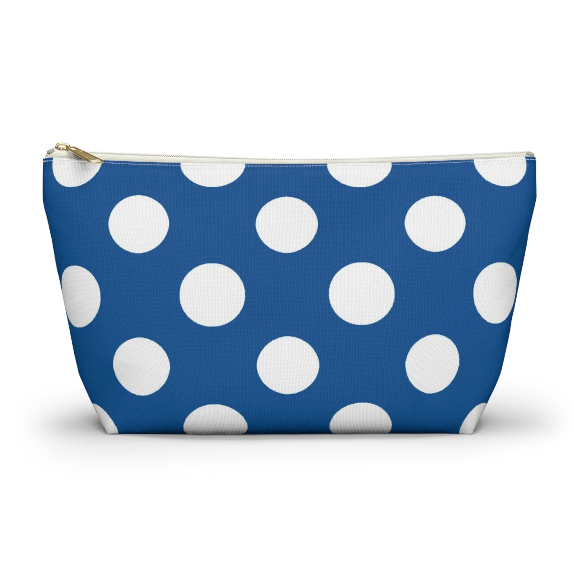 Printify Blue Polka Dot Zipper Pouch 2025