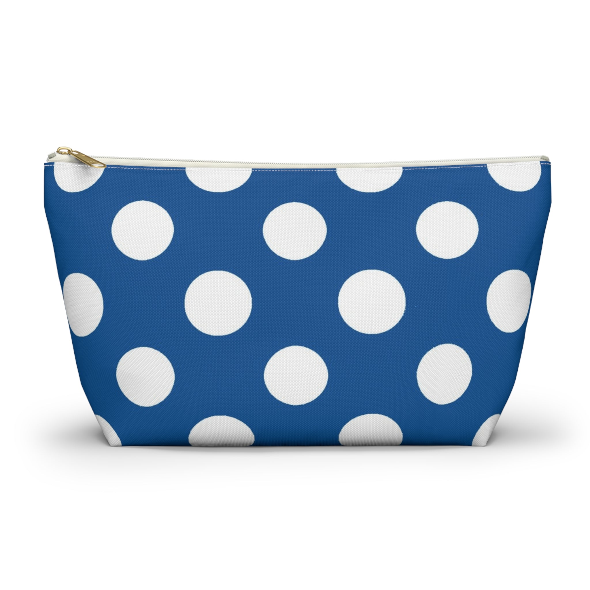 Printify Blue Polka Dot Zipper Pouch 2025