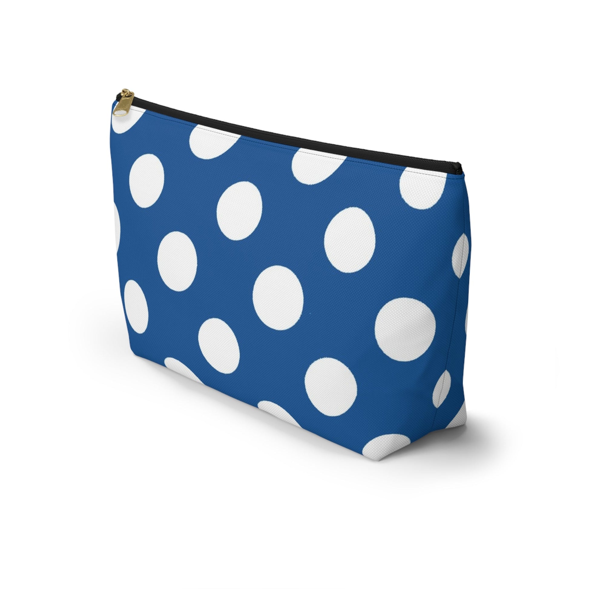 Printify Blue Polka Dot Zipper Pouch 2025