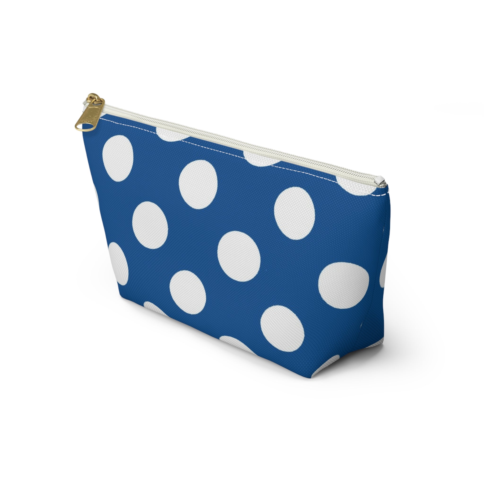 Printify Blue Polka Dot Zipper Pouch 2025