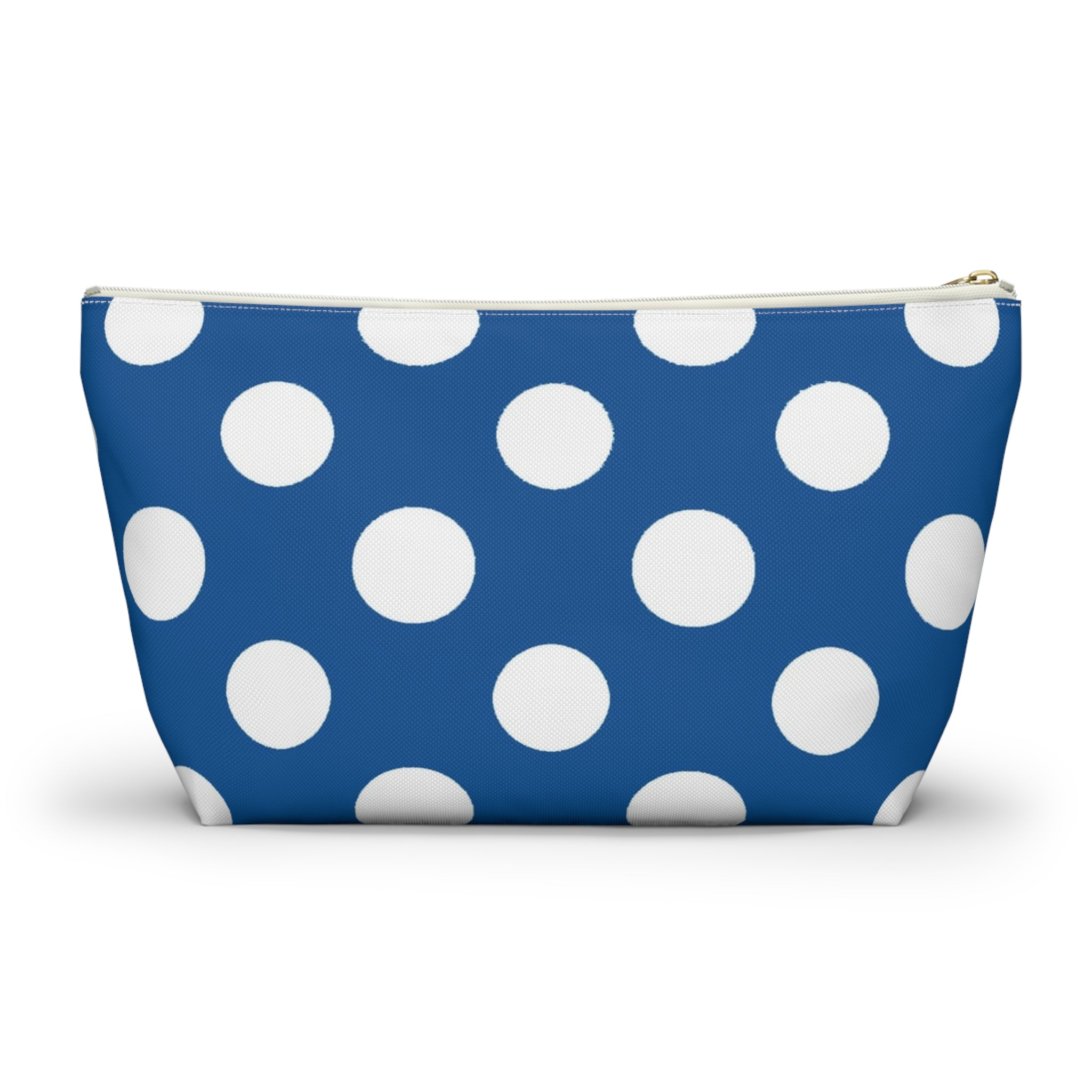 Printify Blue Polka Dot Zipper Pouch 2025